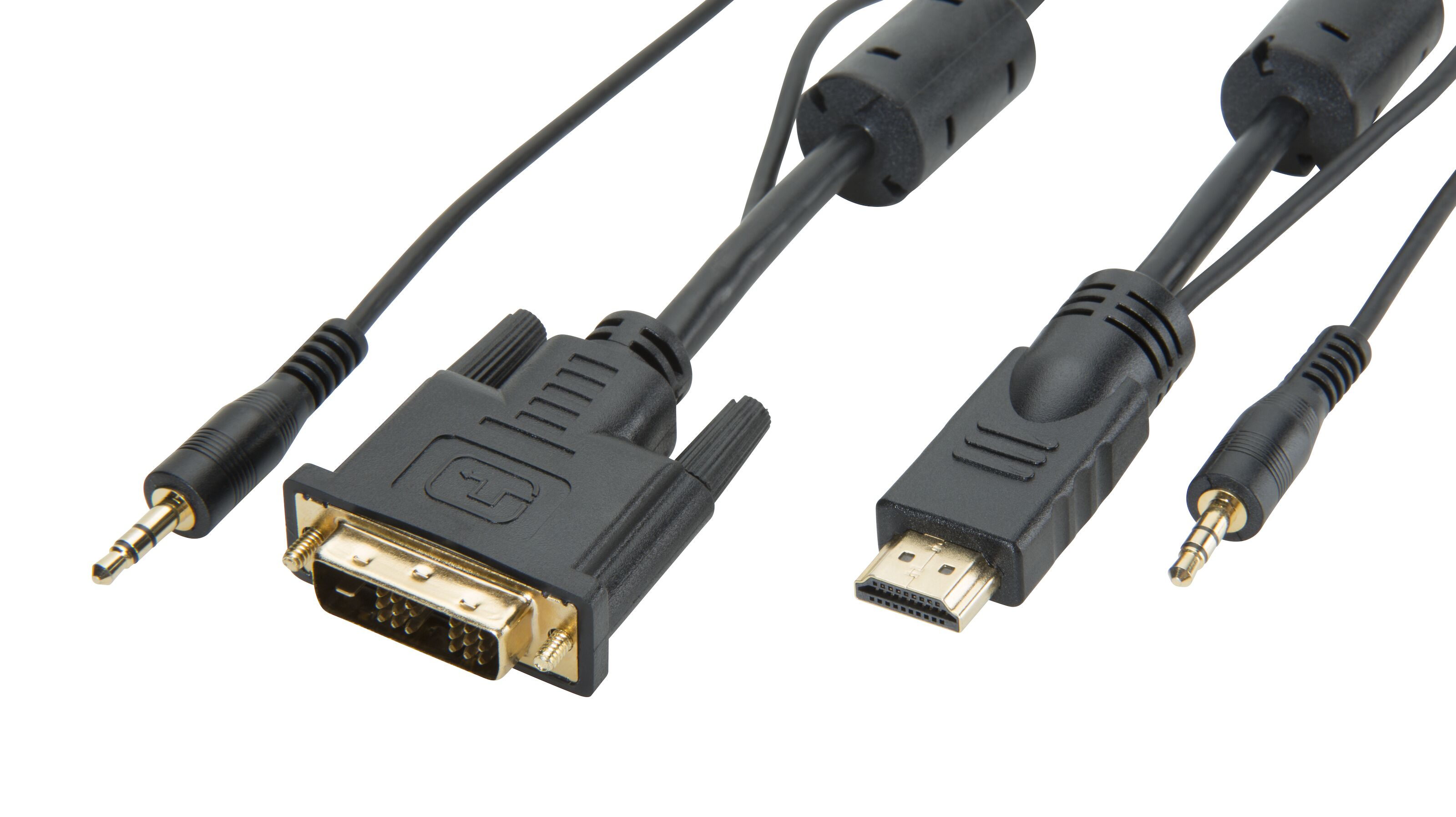 DVI-D til HDMI-kabel med analog lyd - DVI til HDMI |