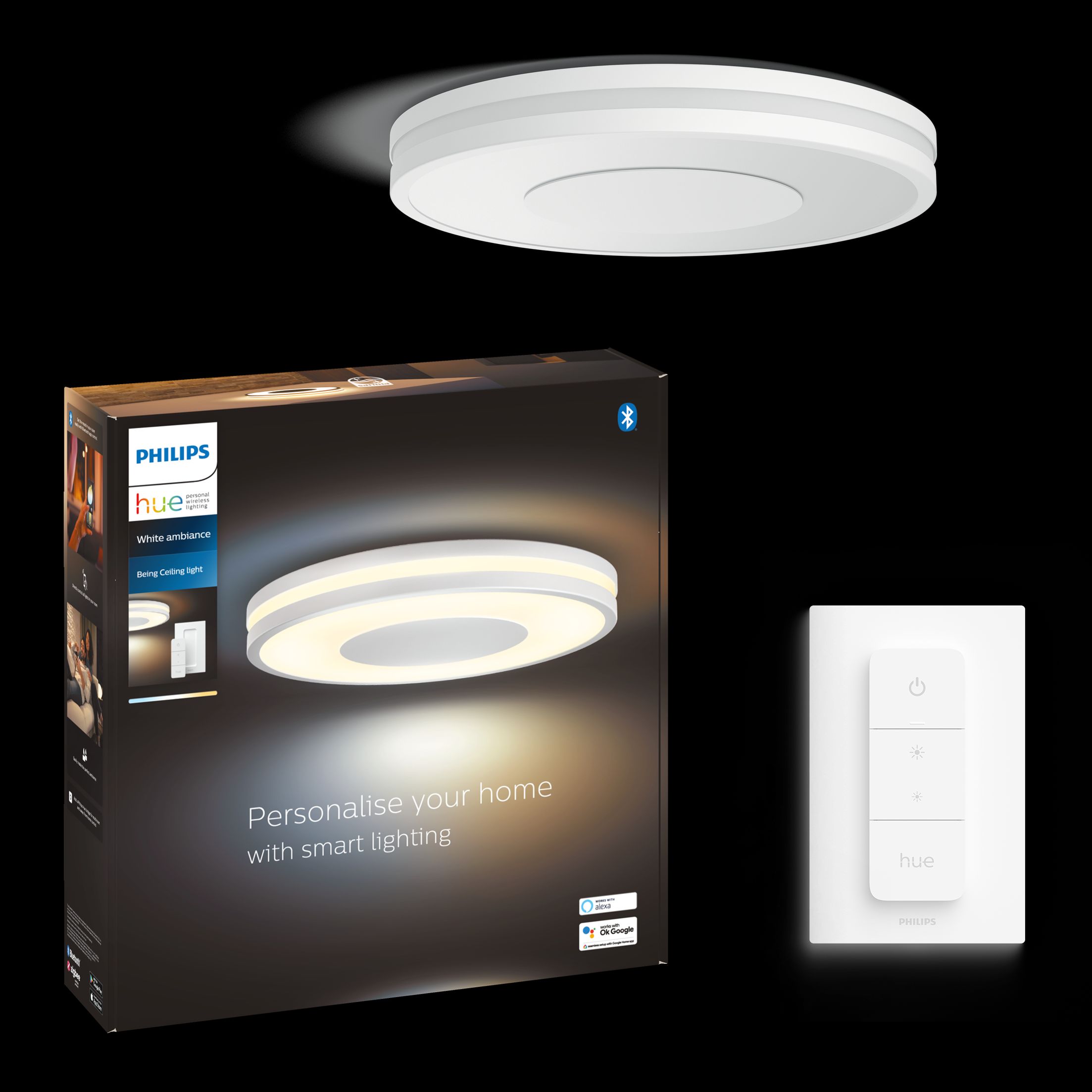 Philips Hue Ambiance Being Takplafond med dimmer