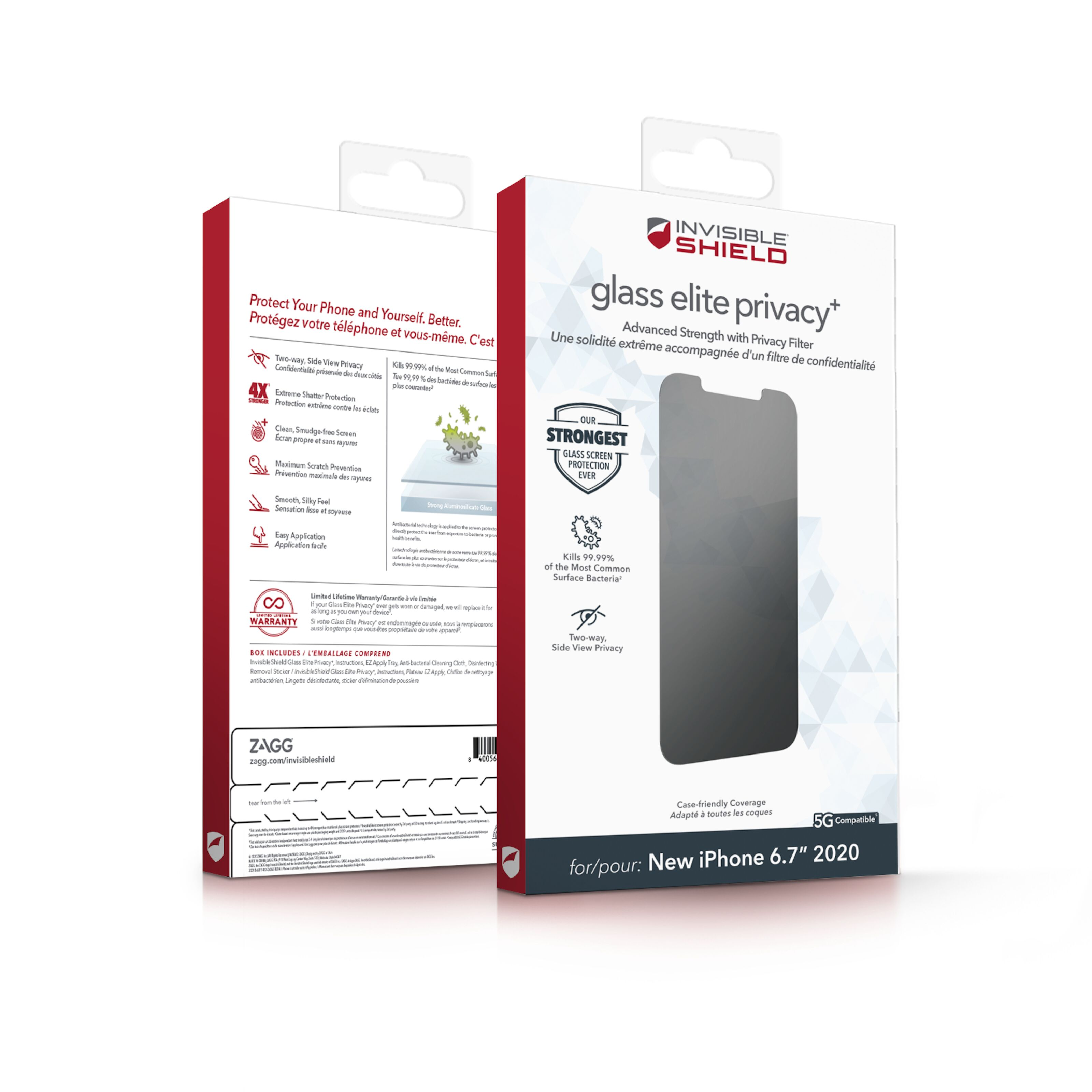 Invisible Shield Glass Elite Privacy Skärmskydd för iPhone 12 Pro Max