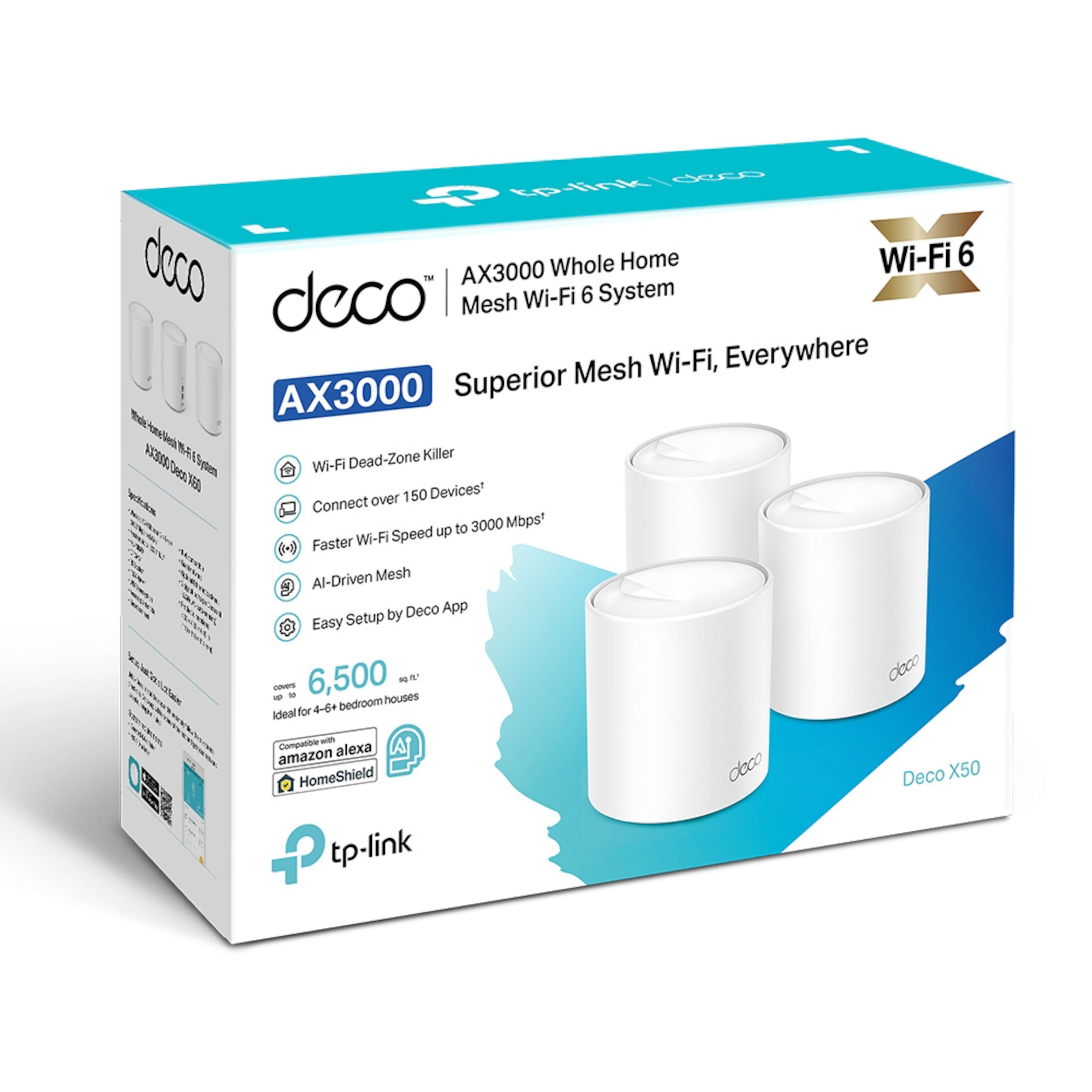 TP-link Deco X50 AX3000 3-pack - Trådlösa Routrar | Kjell.com