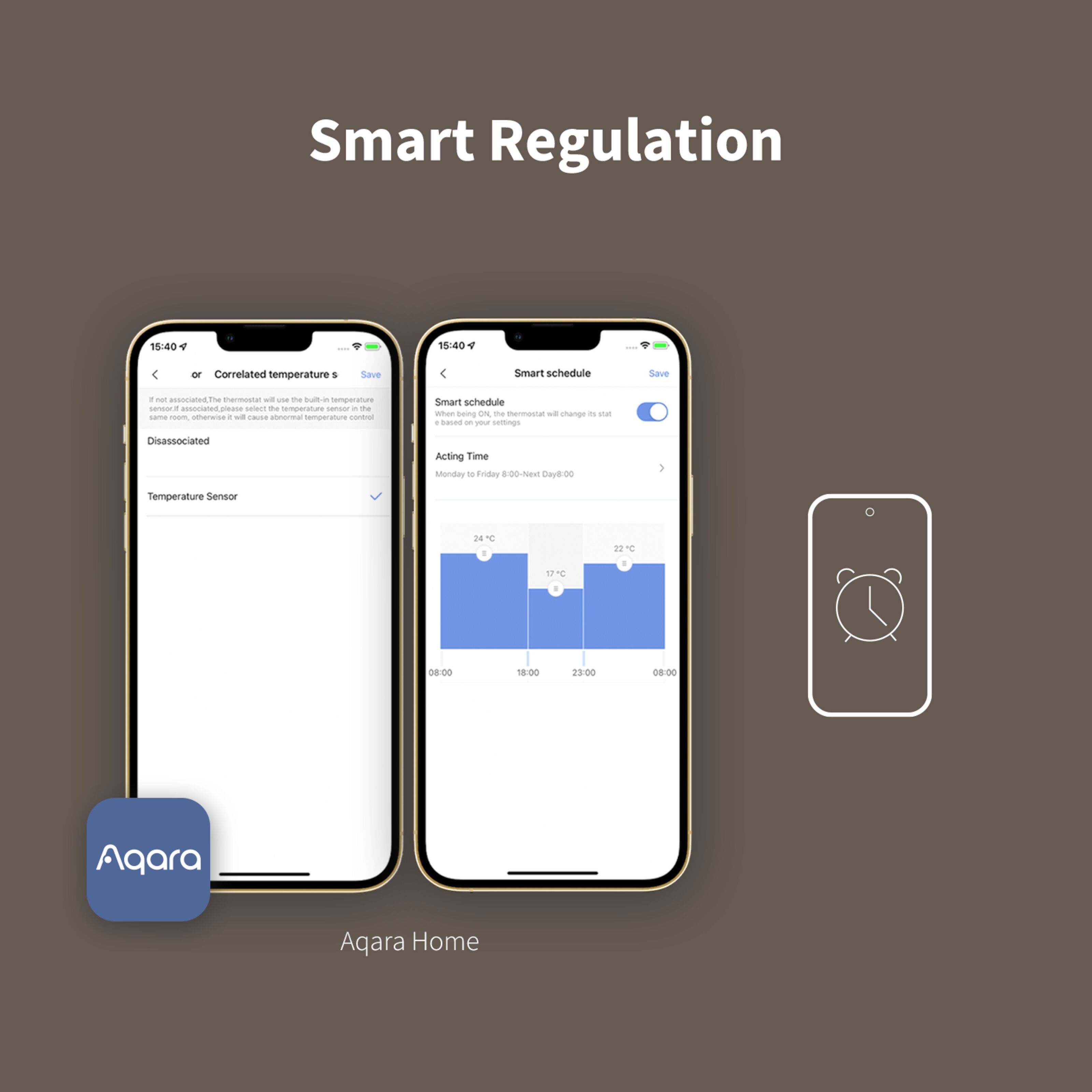 Aqara E1 Smart Termostat För Element - Temperaturstyrning | Kjell.com