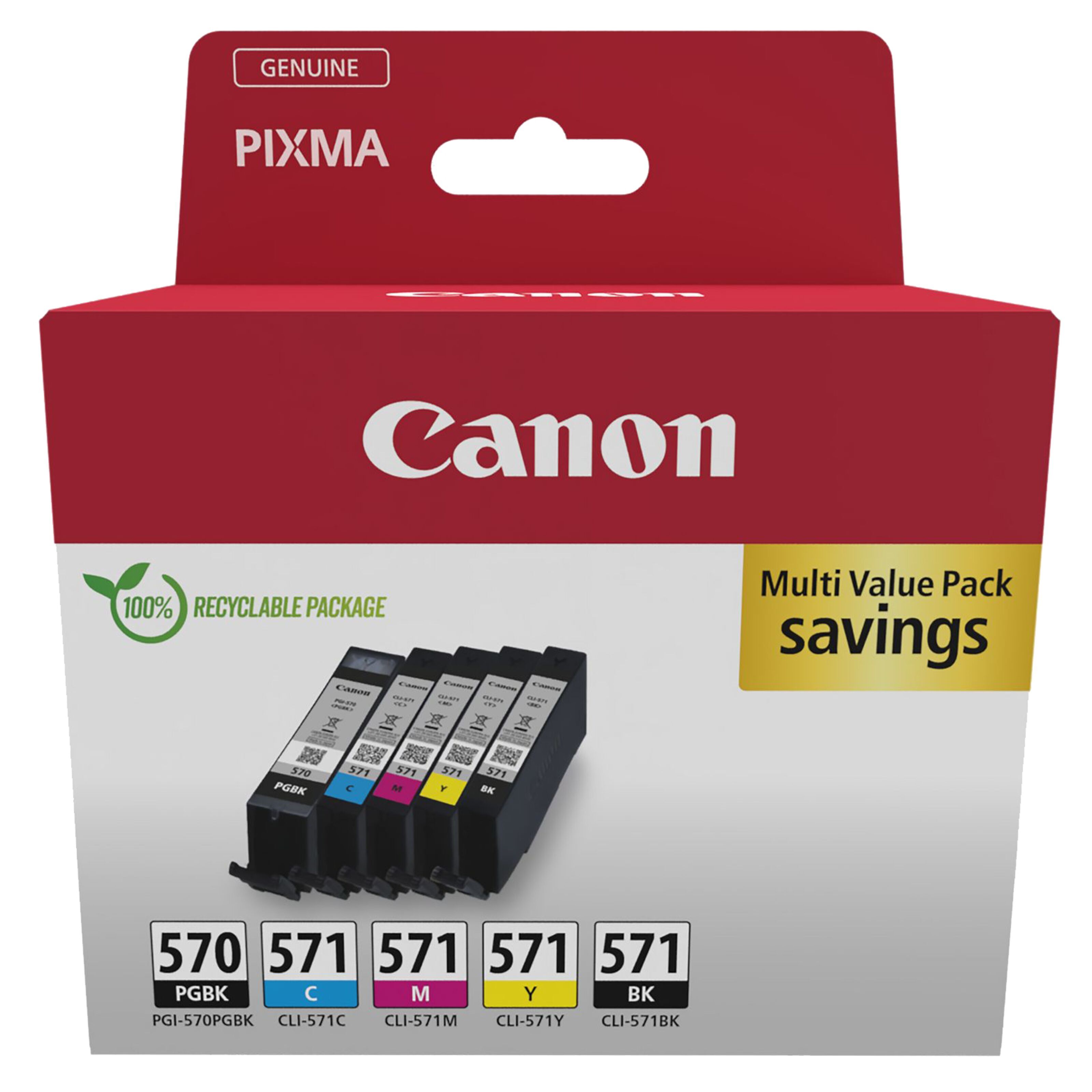 Canon CLI-571 och CLI-570 Bläckpatron 5-pack