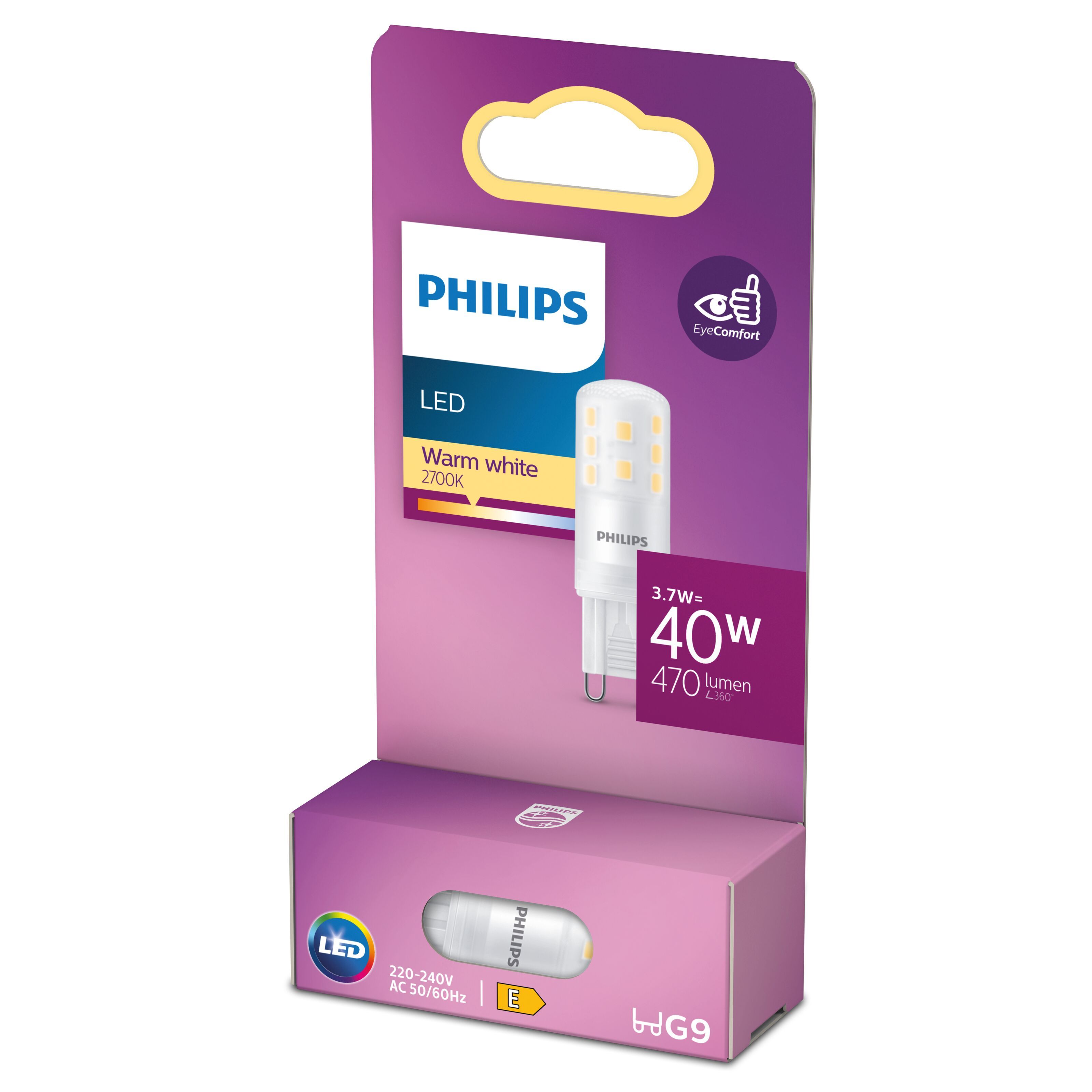 Philips LED-lampa G9 470 lm