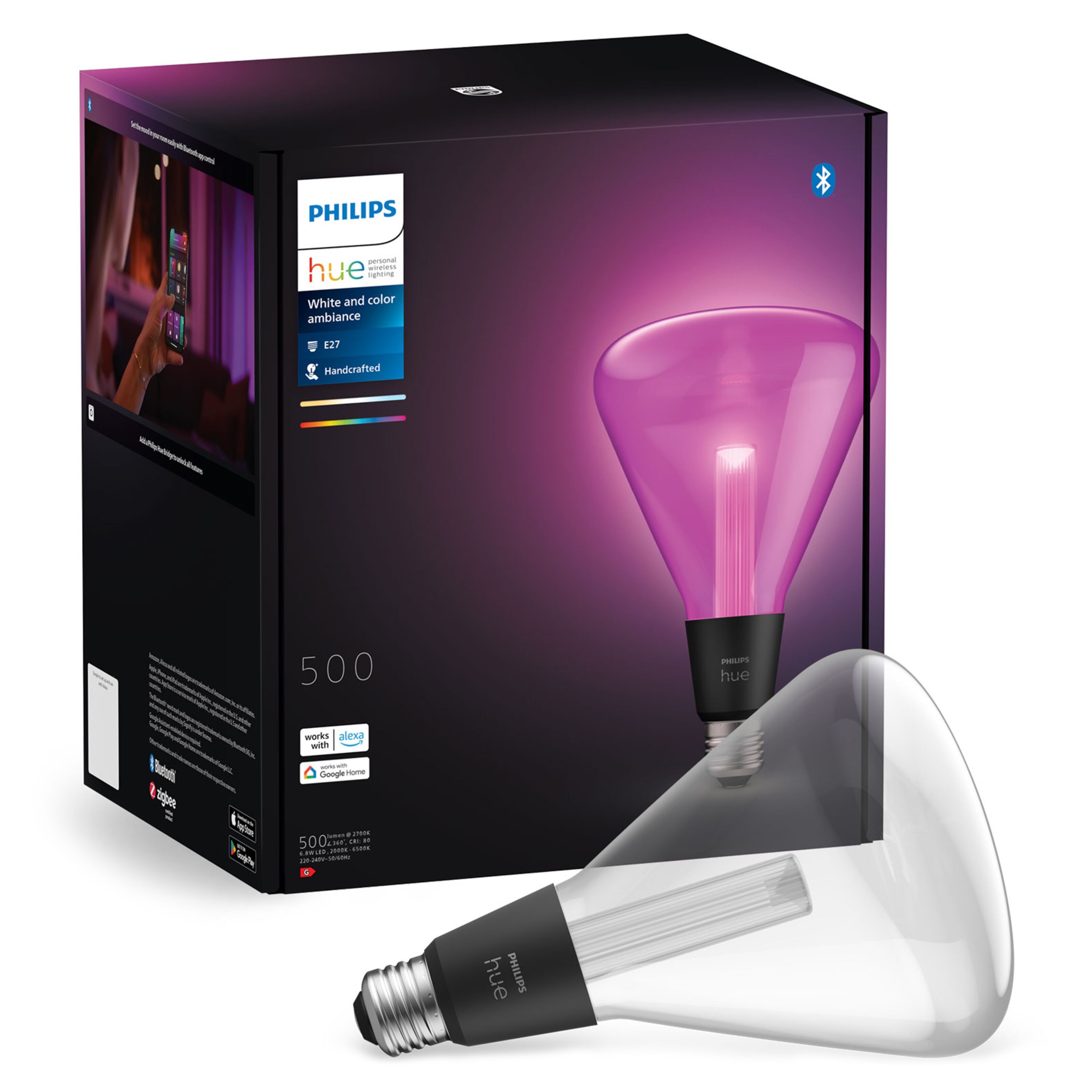 Philips Hue Lightguide Triangle E27 smart LED-lampa 500 lm