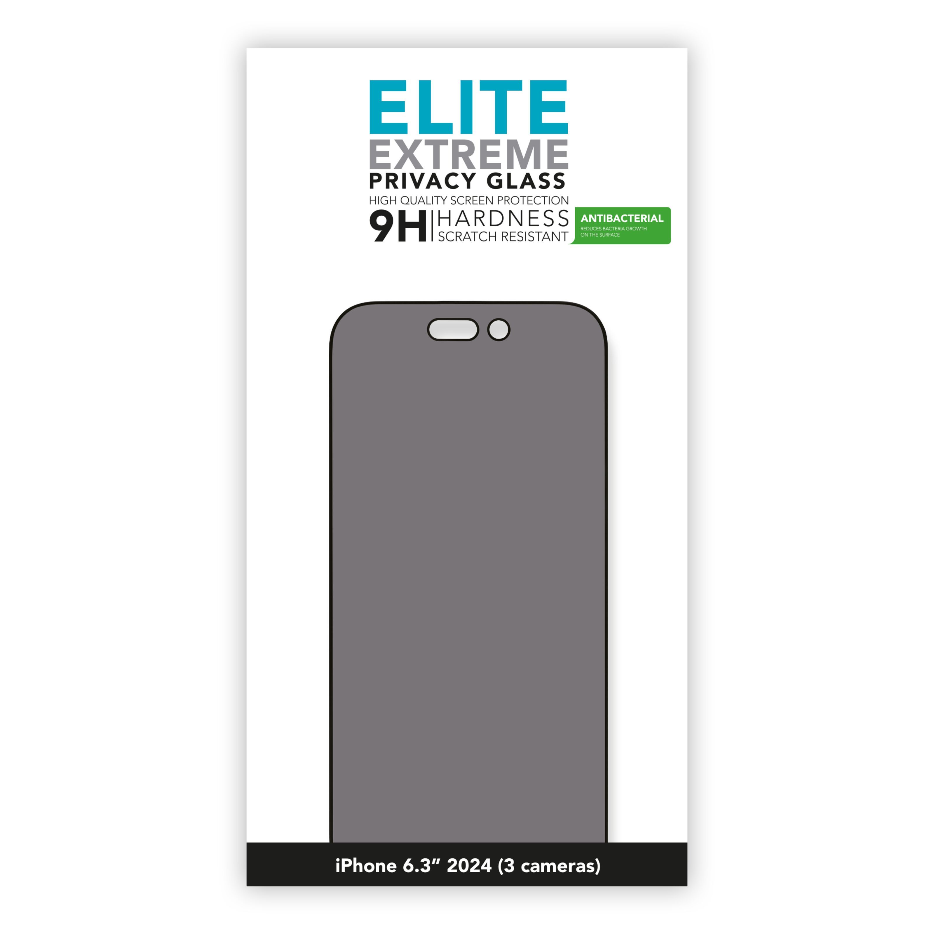 Linocell Elite Extreme Privacy Glass Skärmskydd för iPhone 16 Pro