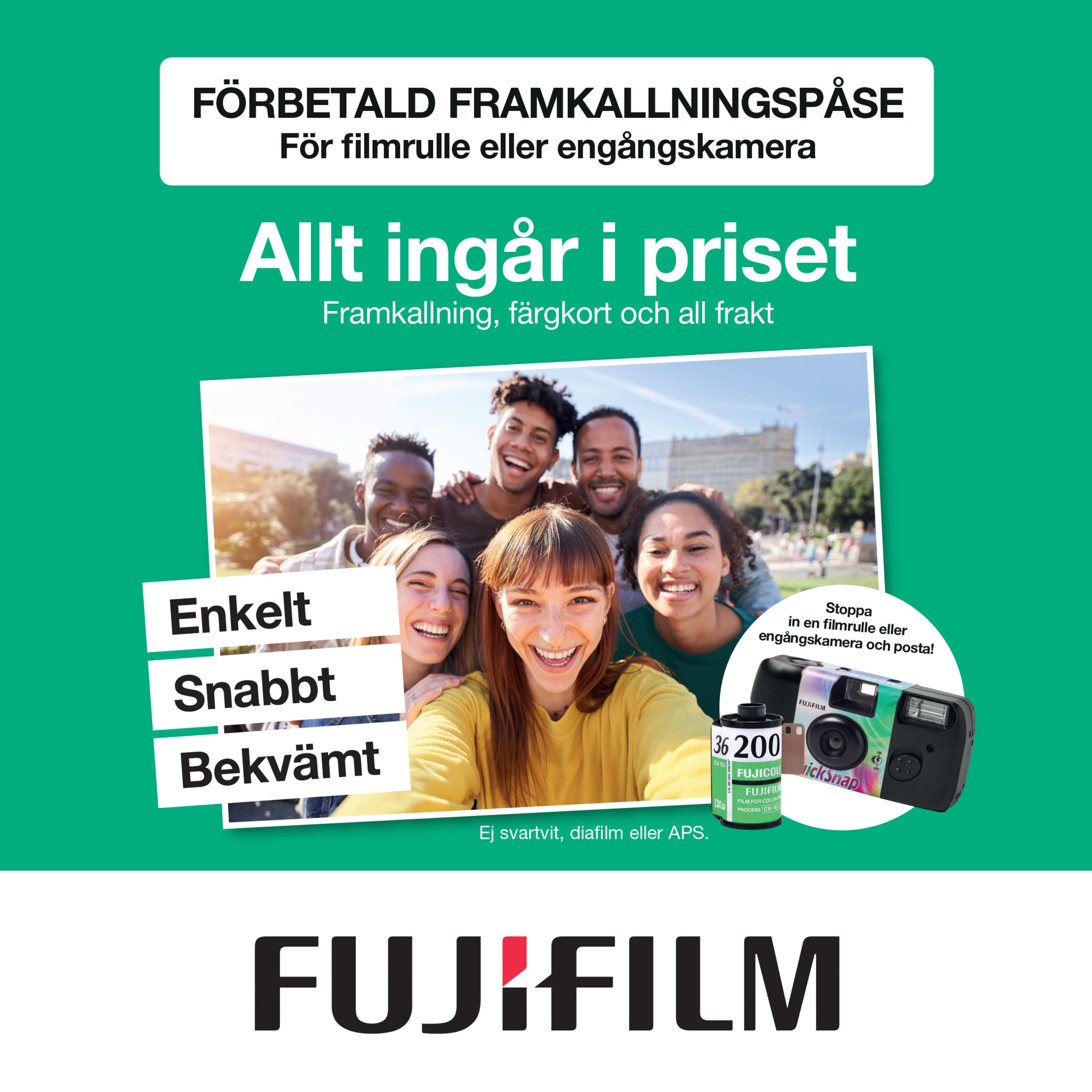 Fujifilm Framkallningspåse 36 bilder färg